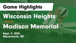 Wisconsin Heights  vs Madison Memorial  Game Highlights - Sept. 9, 2023