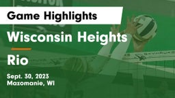 Wisconsin Heights  vs Rio  Game Highlights - Sept. 30, 2023