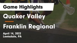 Quaker Valley  vs Franklin Regional  Game Highlights - April 14, 2022