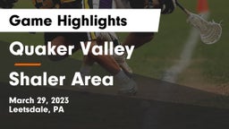 Quaker Valley  vs Shaler Area  Game Highlights - March 29, 2023