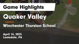 Quaker Valley  vs Winchester Thurston School Game Highlights - April 14, 2023