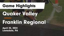 Quaker Valley  vs Franklin Regional  Game Highlights - April 25, 2024