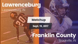 Matchup: Lawrenceburg High vs. Franklin County  2017