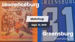 Matchup: Lawrenceburg High vs. Greensburg  2019