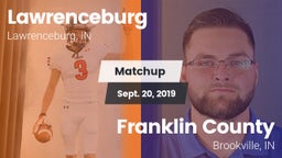 Matchup: Lawrenceburg High vs. Franklin County  2019