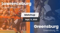Matchup: Lawrenceburg High vs. Greensburg  2020