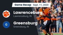 Recap: Lawrenceburg  vs. Greensburg  2020