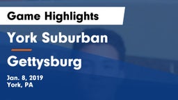 York Suburban  vs Gettysburg  Game Highlights - Jan. 8, 2019