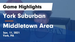 York Suburban  vs Middletown Area  Game Highlights - Jan. 11, 2021