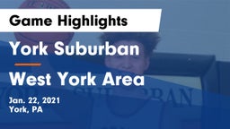 York Suburban  vs West York Area  Game Highlights - Jan. 22, 2021