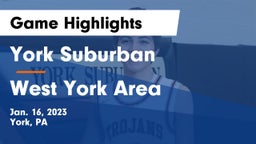York Suburban  vs West York Area  Game Highlights - Jan. 16, 2023