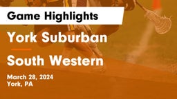 York Suburban  vs South Western  Game Highlights - March 28, 2024