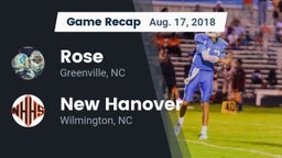 Recap: Rose  vs. New Hanover  2018