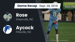 Recap: Rose  vs. Aycock  2018
