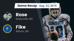 Recap: Rose  vs. Fike  2019