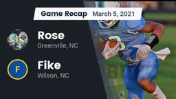 Recap: Rose  vs. Fike  2021