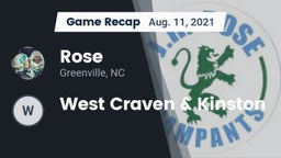 Recap: Rose  vs. West Craven & Kinston 2021