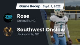 Recap: Rose  vs. Southwest Onslow  2022