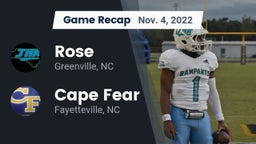 Recap: Rose  vs. Cape Fear  2022