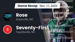 Recap: Rose  vs. Seventy-First  2022