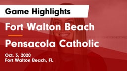 Fort Walton Beach  vs Pensacola Catholic  Game Highlights - Oct. 3, 2020