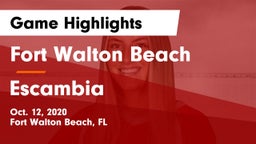 Fort Walton Beach  vs Escambia  Game Highlights - Oct. 12, 2020