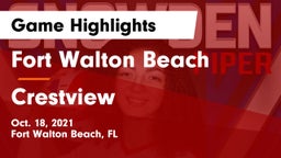 Fort Walton Beach  vs Crestview  Game Highlights - Oct. 18, 2021