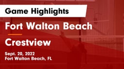 Fort Walton Beach  vs Crestview  Game Highlights - Sept. 20, 2022
