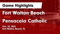 Fort Walton Beach  vs Pensacola Catholic  Game Highlights - Oct. 10, 2022