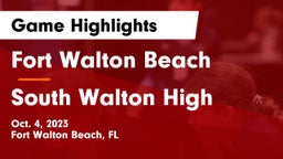 Fort Walton Beach  vs South Walton High  Game Highlights - Oct. 4, 2023