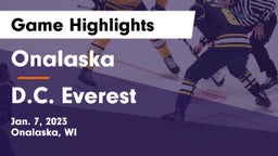 Onalaska  vs D.C. Everest  Game Highlights - Jan. 7, 2023