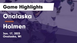 Onalaska  vs Holmen  Game Highlights - Jan. 17, 2023