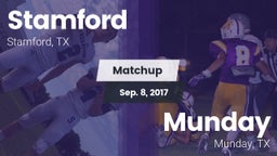 Matchup: Stamford  vs. Munday  2017