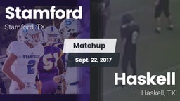 Matchup: Stamford  vs. Haskell  2017