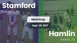 Matchup: Stamford  vs. Hamlin  2017