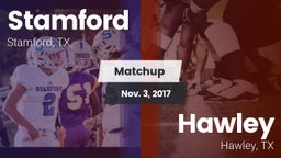 Matchup: Stamford  vs. Hawley  2017