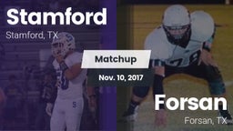 Matchup: Stamford  vs. Forsan  2017