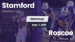 Matchup: Stamford  vs. Roscoe  2018