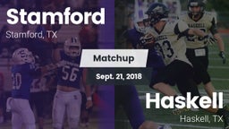 Matchup: Stamford  vs. Haskell  2018