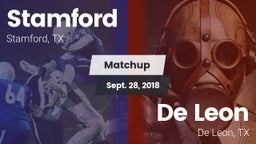 Matchup: Stamford  vs. De Leon  2018