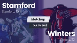 Matchup: Stamford  vs. Winters  2018