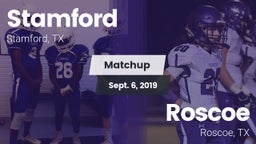 Matchup: Stamford  vs. Roscoe  2019