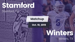 Matchup: Stamford  vs. Winters  2019