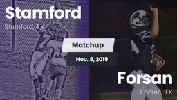 Matchup: Stamford  vs. Forsan  2019