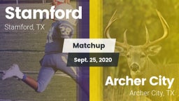 Matchup: Stamford  vs. Archer City  2020