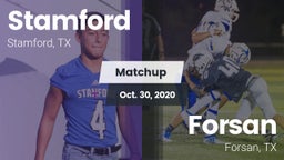 Matchup: Stamford  vs. Forsan  2020