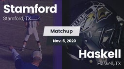 Matchup: Stamford  vs. Haskell  2020