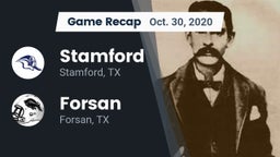 Recap: Stamford  vs. Forsan  2020