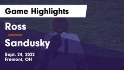 Ross  vs Sandusky  Game Highlights - Sept. 24, 2022