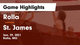 Rolla  vs St. James  Game Highlights - Jan. 29, 2021